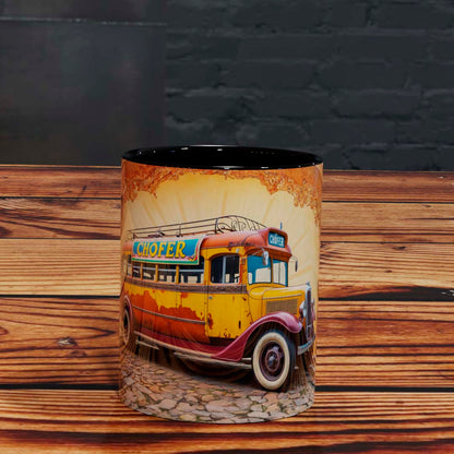 Viajes en Bus: Taza Chofer Retro