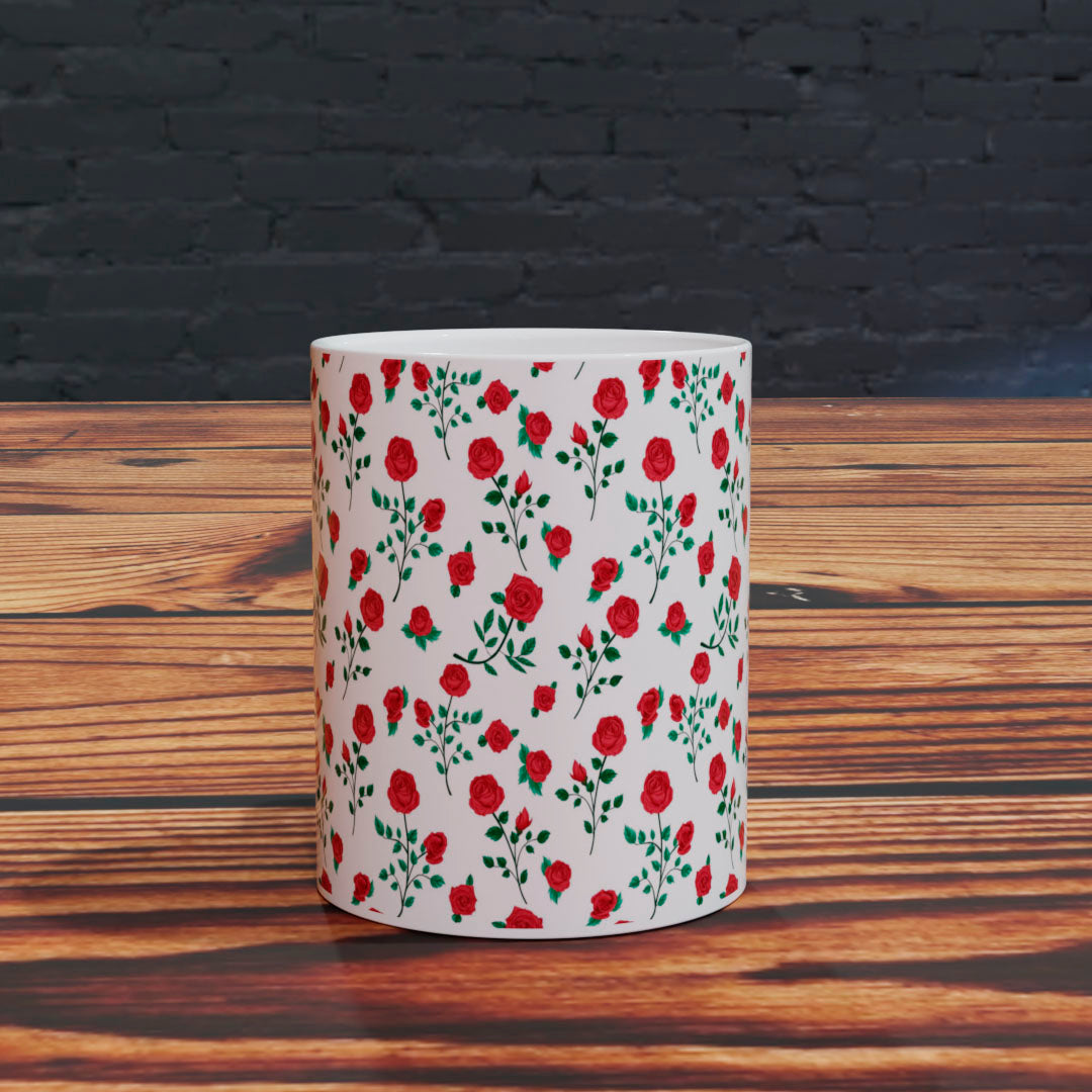 Taza Estampado Rosas Rojas BBM