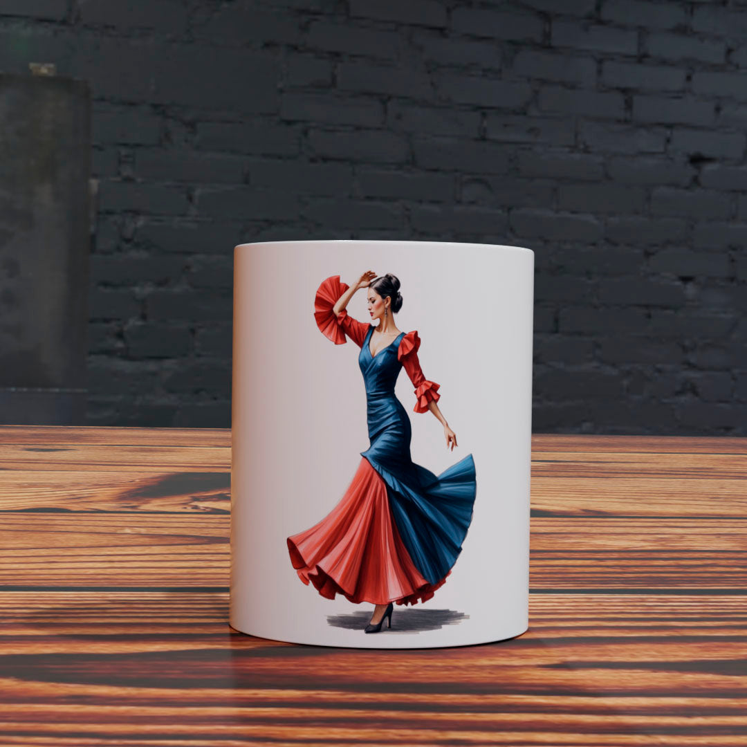 Tradición y Pasión: Taza con Bailaora de Sevillanas