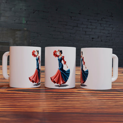 Tradición y Pasión: Taza con Bailaora de Sevillanas