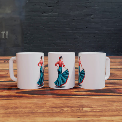 Tradición y Pasión: Taza con Bailaora de Flamenco