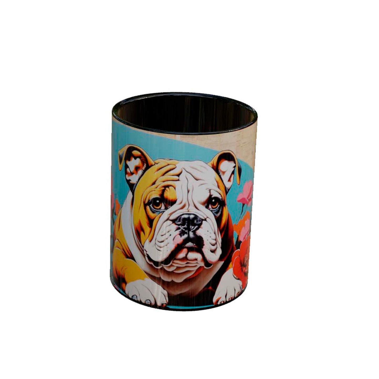 Cachorro de Bulldog Inglés Floral BBM