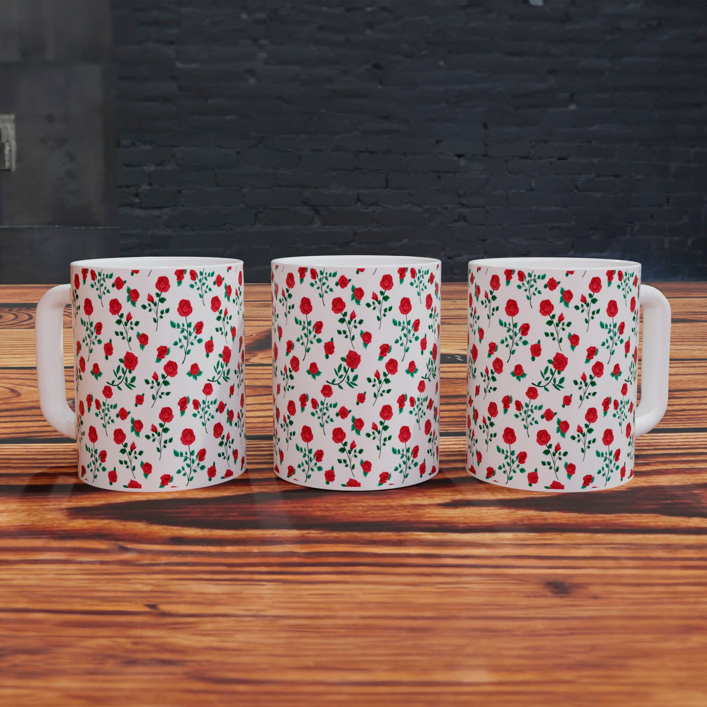 Taza Estampado Rosas Rojas BBM